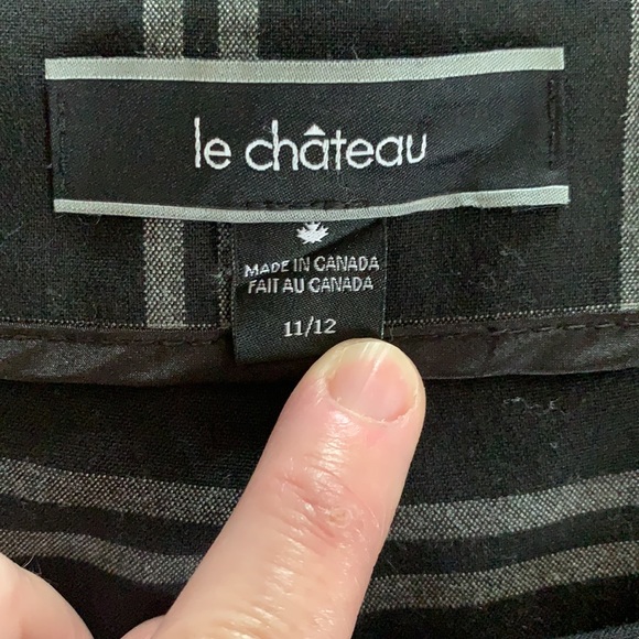 NWOT fitted black & grey plaid trousers size 12 - Picture 3 of 3